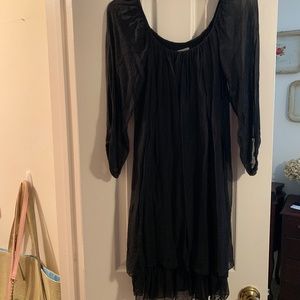 Sofia Black Off-the Shoulder Dress